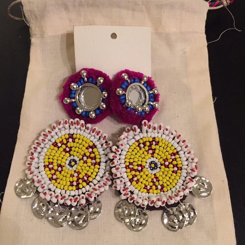 SOLD Free People Bali Beaded Earrings